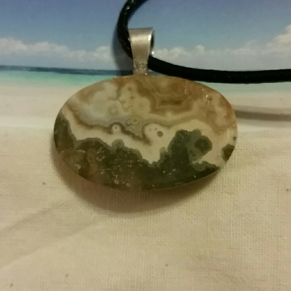 NEW Ghost image Ocean Jasper necklace